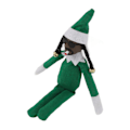Miniatyrbillede 3 af 8: Jule-Sort Elf Dukke Harts Filtlegetøj Hip Hop Dukke Juledekoration Til Hjemfest Veranda Desktop Festival Dekoration B1