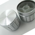 Miniatyrbillede 2 af 5: Switch Knap Potentiometer Lås Aluminiumlegering Lyd Roterende Volumenkontrol Gulvlampe Knap Hvid