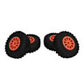 Miniatyrbild 6 av 8: 4 st 2,2 tum RC Crawler Däck med Nylon Triangulär Nav RC Bil Däck för Axial SCX10 90046 för Traxxas för Redcat GEN8 Orange
