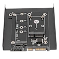 Miniatyrbillede 2 af 8: SATA Adapter 2 i 1 MSATA/M2 NGFF SSD til Dual Port SATA3 Konverter med 3,5 tommer harddiskstøtte Computertilbehør