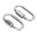Miniatyrbillede 8 af 8: 2 stk. Hurtigkobling D-formet Låsekarabiner i Rustfrit Stål med Hex Skrue til Klatring (6 mm)