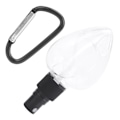 Miniatyrbillede 6 af 8: Rejse tom sprayflaske med nøglering 50 ml transparent hjerteformet plastikbeholder Sort spraydysespids