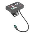 Miniatyrbillede 8 af 8: Elcykel LED Power Display Panel Elcykel Modifikation Display Måler med vandtæt 5P han-stik til 22,2 mm styre 48V