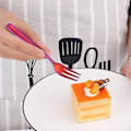Miniatyrbilde 4 av 5: Sett med 8 små dessertgafler i rustfritt stål - 5 farger