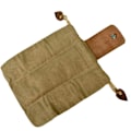 Miniatyrbillede 2 af 8: Læder og canvas Bushcraft taske Foldbar voksbehandlet canvas indvendig pose til vandreture