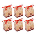 Miniatyrbilde 3 av 7: 24 stk julegaveesker hardt papir klassisk mønster robust struktur julegaveeske for fest bryllup bursdag