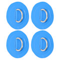Miniatyrbillede 8 af 8: 4 stk. PVC Patch Elastisk Reb Sæt D-Ring Patch Bungee Cord Sæt Rustfrit Stål D-Ring PadBlå
