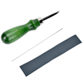 Pikkukuva 1 / 8: 0,6 mm - 1,4 mm Ammattimainen Viistystimu DIY-tarvikkeet Nahkatöiden Reunanleikkaustyökalu (1,2 mm)