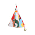 Miniatyrbild 5 av 8: Parrot Swing Nest Open Nest Parrot Platform Dubbel Canvas Triangel Träskydd för fågelSmall storlek