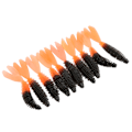 Miniatyrbilde 4 av 8: 10 stk Fiske Soft Lures Dobbel Haler Design Myk Levende Utseende Spiral Stripe Fiske Lures for FiskeB