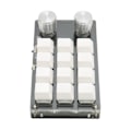 Pikkukuva 6 / 8: Mini-näppäimistö 12 näppäintä 2 nuppia USB tai BT-liitäntä Sininen kytkin Plug and Play Ohjelmoitava näppäimistö pelaamiseen toimistoon mediaan Valkoinen