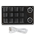 Miniatyrbillede 1 af 8: Enhåndsmakro mekanisk tastatur 12-tasters multifunktion DIY programmerbar knappsæt til Office Gaming Lab
