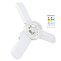 Miniatyrbilde 8 av 8: Musikk Taklampe Bluetooth sammenleggbar fjernkontroll Fargerik LED Vifteblad Taklampe for barneromsfest 48W 85‑265V