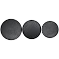 Miniatyrbilde 1 av 8: 3 stk/sett 30cm 27cm 24cm Diameter Rund Svart Trebrett Serveringsbrett Dessert Fruktbrett for Hjem Hotell
