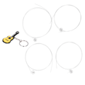 Miniatyrbillede 3 af 8: 4 stk. Milky Stringed Instrument Reservedele til Guitar Ukulele Universal Milky Carbon String Set