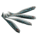 Miniatyrbilde 5 av 8: 4 stk AR48 75mm/3.2g T-hale Myk Agnsfisk Dobbel Farge Kunstig Fiske Agnsfisk Wobbler Fiskeutstyr Blå Hvit