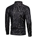Miniatyrbillede 3 af 5: Skjorte med Cashewnøddeblomstbroderi - Mænds Langærmet (Sort, 3XL)