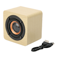 Miniatyrbild 1 av 8: Bluetooth-högtalare Multifunktionell retro trådlös Bluetooth-högtalare för hemresor utomhusGul träkorn