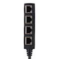 Miniatyrbilde 3 av 8: RJ45 Splitter Adapter 1 til 4 Port Jevn overføring Utmerket tilkobling Nettverkskabel Adapter