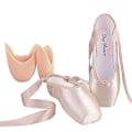 Miniatyrbillede 1 af 3: Rosa Ballet Pointe Sko til Piger og Kvinder med Tåpuder - EU34