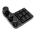 Miniatyrbillede 4 af 8: Mini-tangentbord 9 taster 3 knapper RGB baggrundsbelyst blå switch Plug and Play Programmerbar tastatur til Gaming Office Media