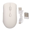 Miniatyrbillede 1 af 8: 2.4G Trådløs Mus 1600DPI Ergonomisk Genopladelig Batteri Bluetooth 5.2 Silent Mouse til Stationære Kontorcomputere PC Hvid