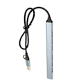Miniatyrbild 8 av 8: Typ C Hub 7-gränssnitt 5 Gbps aluminiumlegering Plug and Play Space Grey USB 3.0 dockningsstation för stationär bärbar dator