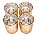 Miniatyrbilde 6 av 7: 12 stk. votivlysestaker gullfarget prikkete retro tykkere glass telysholdere for fest bryllup helg