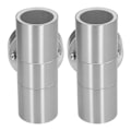 Miniatyrbillede 7 af 8: 2 stk GU10 rustfrit stål udendørs væglampe Vandafvisende LED-cylinder op og ned væglampe til haver villaer stuer 220‑240V Rustfrit stål farve