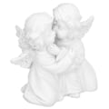 Miniatyrbillede 7 af 8: Englestatue Syntetisk Harpiks Omfavnende Form Hvid Engelpynt Til Skrivebordsdekoration Engel Venstre