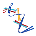 Miniatyrbild 3 av 8: Gårrep Webbing Material Attraktivt Färgstarkt Tillräckligt utrymme Fast position Förskolelina för barn