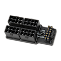 Miniatyrbillede 5 af 8: ATX 4 8P Vinklet Adapter 32P Til 16P 600W 12V HPWR Plug and Play Grafikkort Strømadapterkort til Skrivebordet Sort