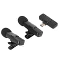 Miniatyrbillede 2 af 8: 【NX】Trådløs Lavalier Reversmikrofon 1 til 2 Støjreducerende Type C Interface Mini Trådløs Clip-On Mikrofon til Interview
