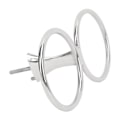 Miniatyrbilde 4 av 8: Dobbel Ring Koppedrikkestativ i Rustfritt Stål Drikkflaskeoppbevaringsstativ for Marine Yachter Båter RV