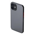 Miniatyrbillede 1 af 8: Matt Telefonetui Præcis Hulposition Stødtæt Transparent Telefonskærm til IPhone Sort til IPhone 11