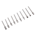 Miniatyrbillede 5 af 8: 10 stk Hårdmetal Burr Sæt Legering Wolfram Stål Høj Hårdhed Bred Anvendelse til Dremel Træskæring til Træbearbejdning