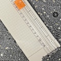 Miniatyrbillede 1 af 4: Papirklipper Lille mini sammenklappelig klar skala grader Gratis kulstål skæring Scrapbooking Papirklipper Hvid