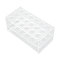 Miniatyrbilde 1 av 7: Reagensglassstativ i akryl for 17 mm rør, 18 hull, transparent, sentrifugerørstativ for 10 ml og 15 ml rør