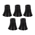 Miniatyrbillede 1 af 8: 5 stk 19 mm Krykke Spidser Forhindrer Glidning Blød Forbedret Gummi Vandrestave Udskiftningsspids Sort