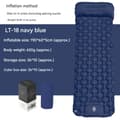 Self-inflating camping mattress: thick and light single air mattress, inflatable and interlocking double camping mat - Perfet Navy Navy Single sleeping pad