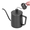Miniatyrbild 8 av 8: 350 ml PTFE-kaffekokare med lock 304 rostfritt stål hälla över kaffekanna för hemmakontor Svart