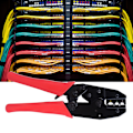 Miniatyrbilde 4 av 7: Multifunksjonell 4P 6P 8P Nettverkskabel Terminal Klemme Tang Crimper Stripper Elektriker Crimp Tool JL-2008R