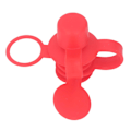 Miniatyrbilde 1 av 8: Adapter for flaskehette Myk flaske Topppip Adapter Matkvalitet silikon Vaskbar lekkasjesikker flaske adapter for småbarn Rød