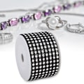 Miniatyrbild 3 av 8: 3ST Rhinestone Mesh Roll Shiny Diamond Wrap Ribbon Trim DIY Handgjord dekoration Svart