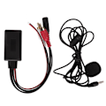 Miniatyrbild 1 av 8: Bil Bluetooth 5.0 Trådlös Modul 1.5m Kabel Handsfree Mikrofon för Clarion 2RCA Ljudport