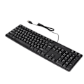 Miniatyrbillede 4 af 8: Arabisk tastatur 104 taster USB-interface kablet design Sort ABS-material Kontor tastatur til stationære computere
