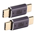 Pikkukuva 3 / 8: 2 kpl Type C uros - Type C uros -sovitin 40Gbps 100W suora mini USB C -sovitin kannettavalle älypuhelimelle