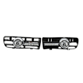 Pikkukuva 2 / 8: 2kpl H3 sumuvalosäleikkö LED DRL-lampulla 1997-2006 TDI MK4:lle