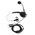 Miniatyrbillede 7 af 8: H360‑PC PC Monaural Headset Ledningsført Enkelt Øre Headset med 3 Sektioner Dobbelt 3,5 mm Stik og Støjreducerende Mikrofon