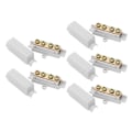 Pikkukuva 4 / 8: 5 kpl Johdinliitin Messinki Johdin Kaksoisruuvit ABS Kuori Butt Wire Terminal Block 1000V 100A